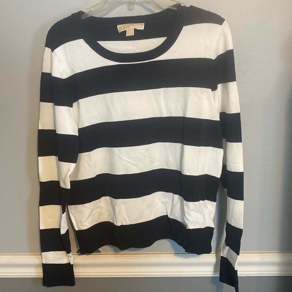 Michael Kors navy and white sweater